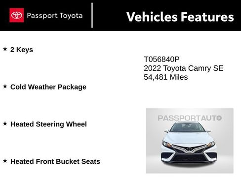 Used 2022 Toyota Camry SE image 10