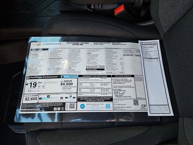 New 2026 Chevrolet Silverado 1500 Custom w/ Turbomax Blackout Package AWD/4WD image 17