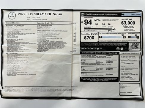 Used 2022 Mercedes-Benz EQS 580 4MATIC Sedan image 30