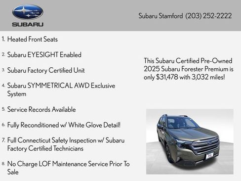 Certified 2025 Subaru Forester Premium AWD/4WD image 2