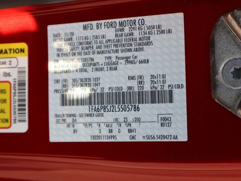 Used 2020 Ford Mustang Shelby GT500 w/ Technology Package image 45