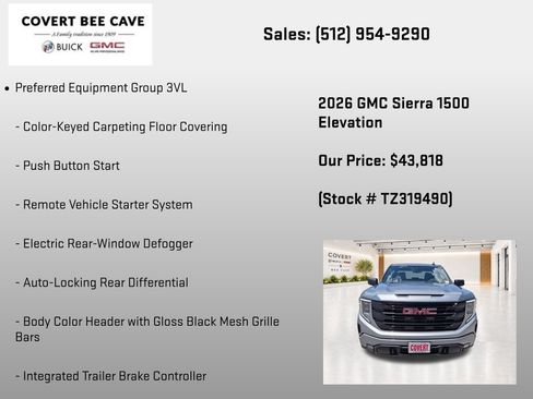 New 2026 GMC Sierra 1500 Elevation AWD/4WD image 14