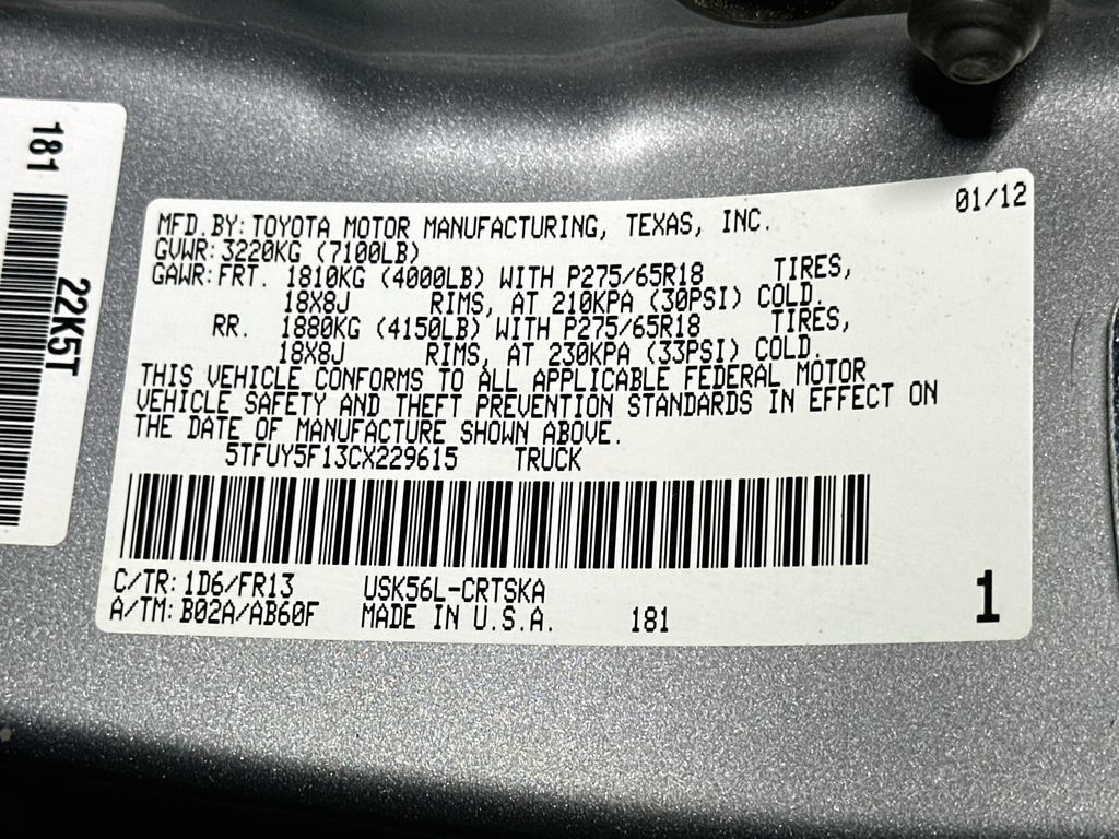 Used 2012 Toyota Tundra 4x4 Double Cab w/ TRD Off-Road Pkg image 21
