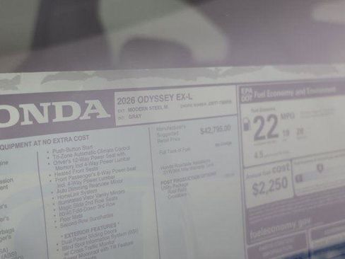 New 2026 Honda Odyssey EX-L image 28