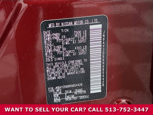 Used 2024 Nissan Armada Platinum w/ Captain's Chairs Package image 38