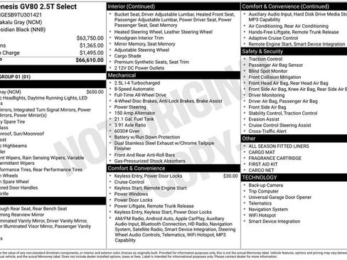 New 2026 Genesis GV80 2.5T Select image 9