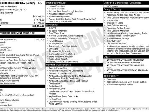 Used 2022 Cadillac Escalade ESV Luxury image 40