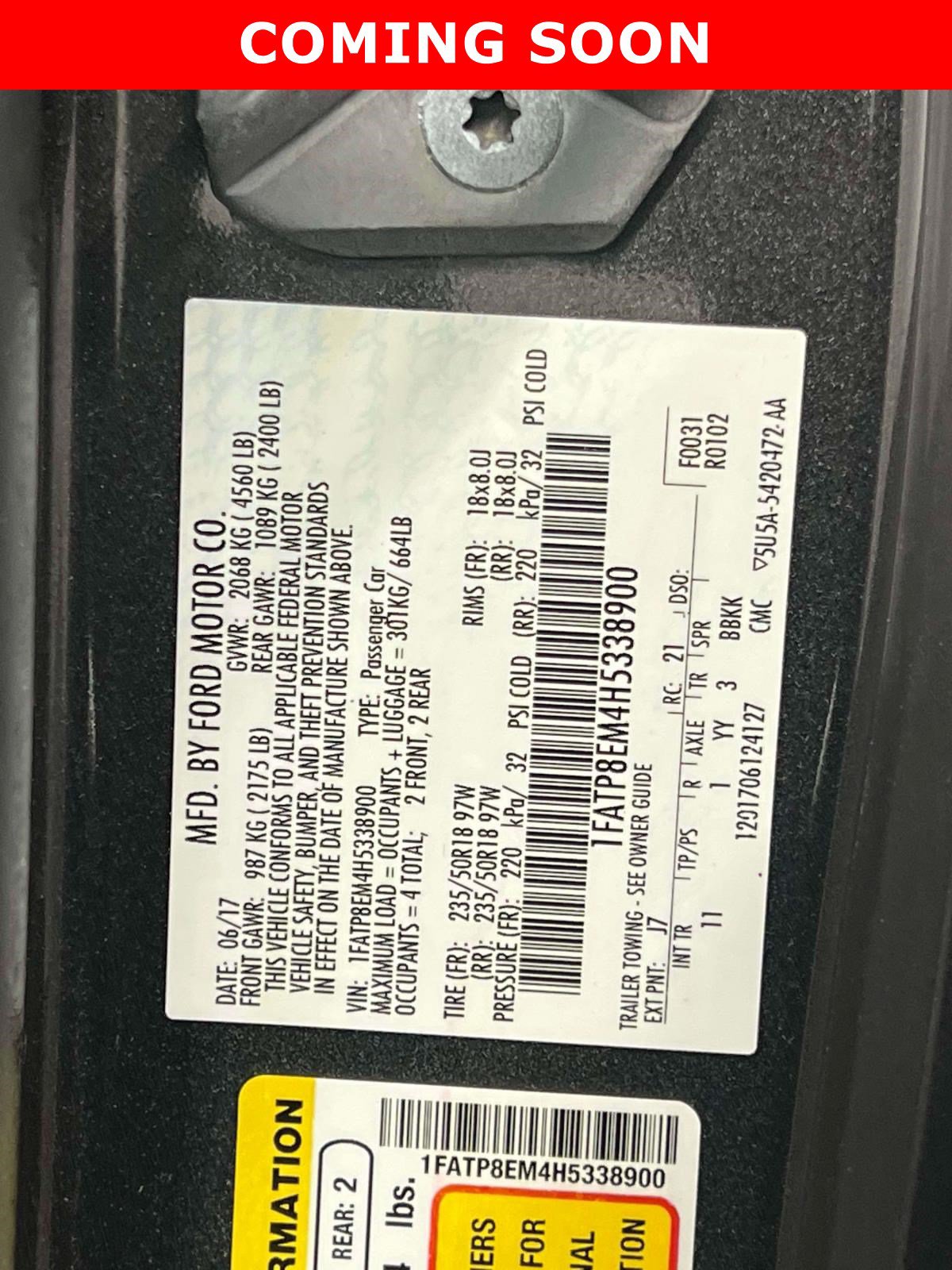 Used 2017 Ford Mustang Convertible w/ Equipment Group 051A RWD image 30