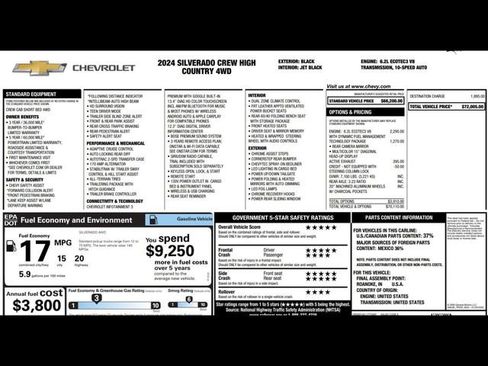 Used 2024 Chevrolet Silverado 1500 High Country w/ Technology Package image 3