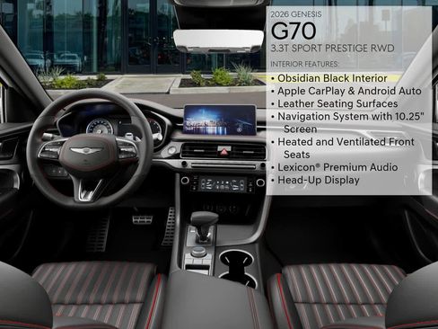 New 2026 Genesis G70 3.3T Sport Prestige RWD image 17
