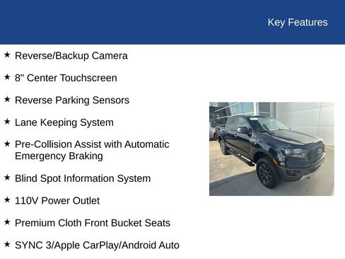 Certified 2022 Ford Ranger XLT w/ Equipment Group 301A Mid image 27