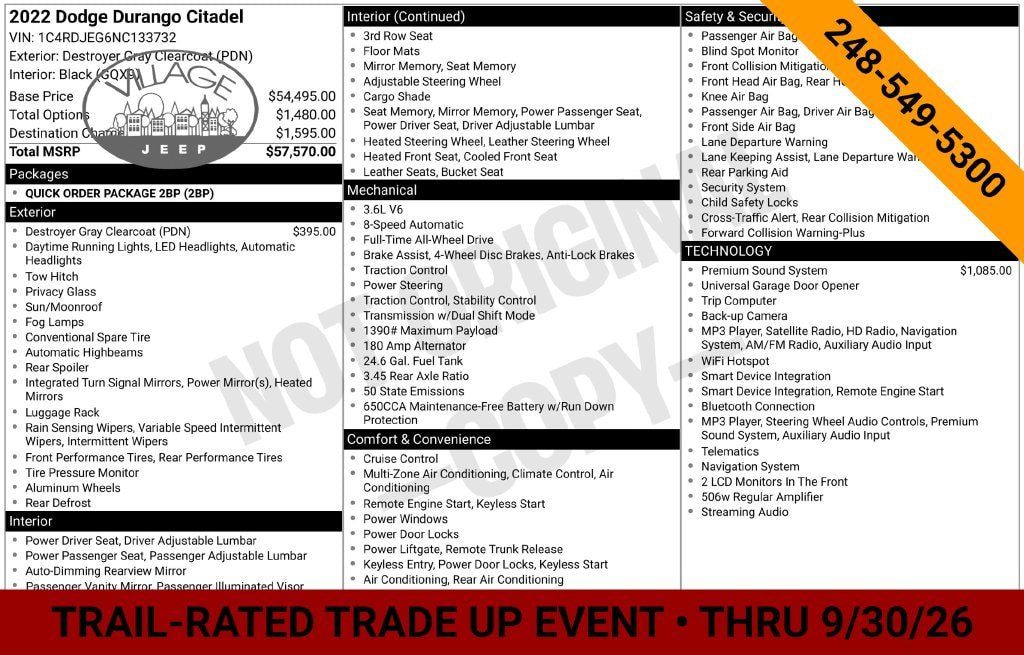 Used 2022 Dodge Durango Citadel AWD/4WD image 24