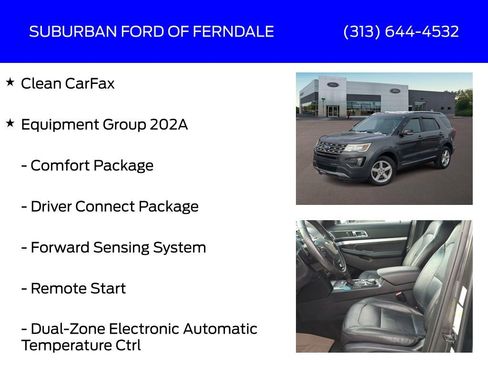 Used 2016 Ford Explorer XLT w/ Equipment Group 202A image 4