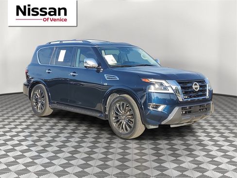 Certified 2022 Nissan Armada Platinum w/ Captain's Chairs Package image 1