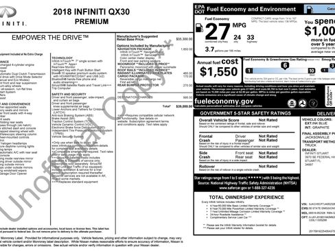 Used 2018 INFINITI QX30 Premium w/ Navigation Package FWD image 4