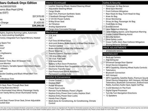 Certified 2025 Subaru Outback Onyx Edition AWD/4WD image 13