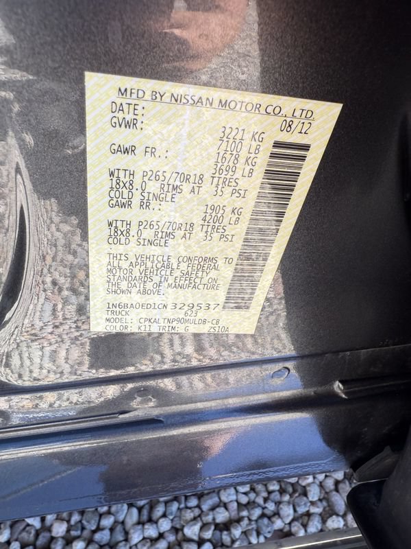 Used 2012 Nissan Titan SV w/ SV Value Truck Pkg RWD image 39