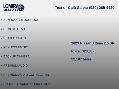 Used 2023 Nissan Altima 2.5 SR AWD/4WD image 8
