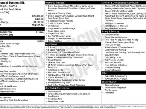 Used 2020 Hyundai Tucson SEL w/ Cargo Package AWD/4WD image 5