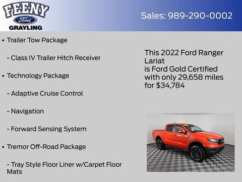 Used 2022 Ford Ranger Lariat w/ Tremor Off-Road Package image 13