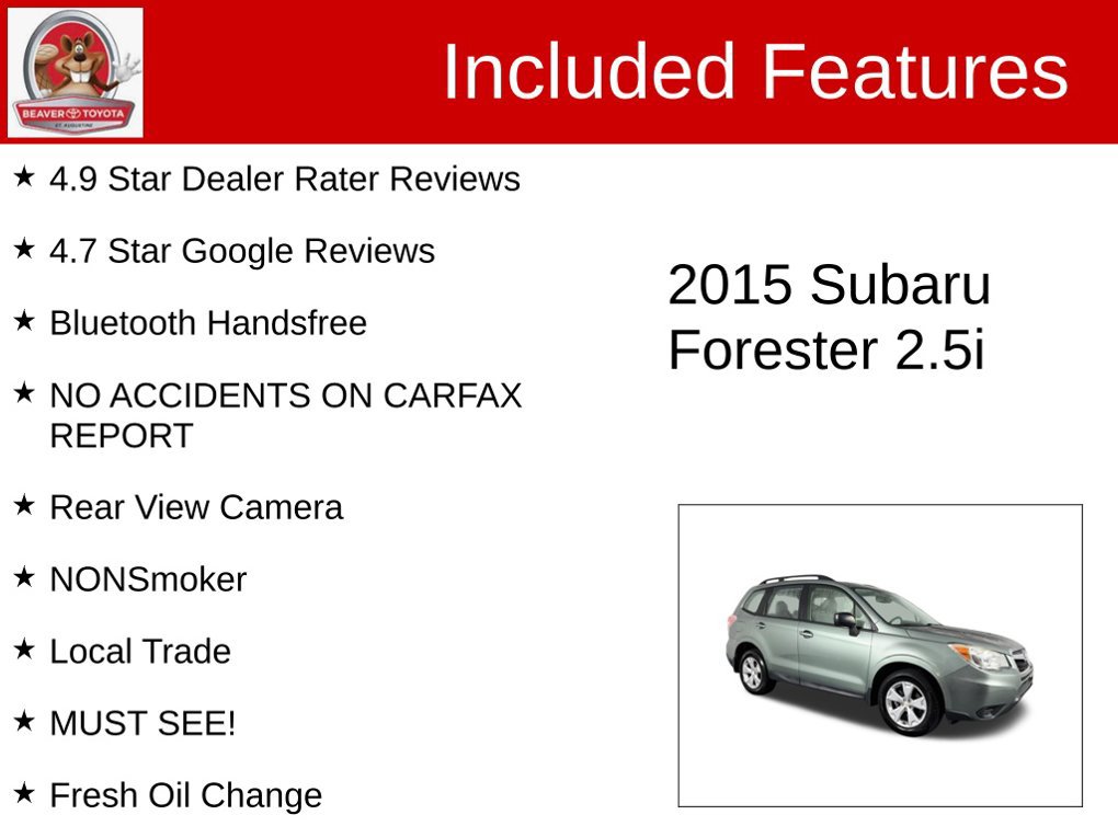 Used 2015 Subaru Forester 2.5i w/ Alloy Wheel Package AWD/4WD image 4