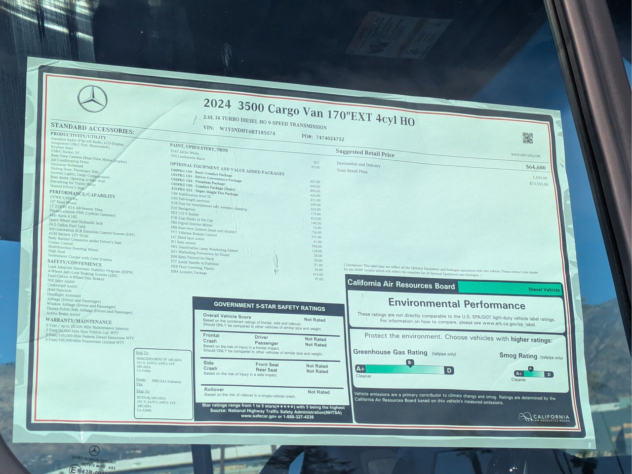 New 2024 Mercedes-Benz Sprinter 3500 image 13