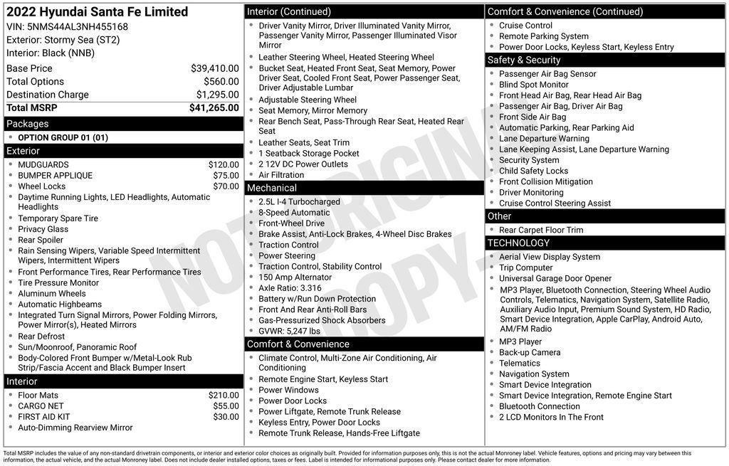 Used 2022 Hyundai Santa Fe Limited FWD image 4