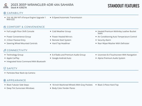 Certified 2023 Jeep Wrangler Sahara w/ Cold Weather Group image 2