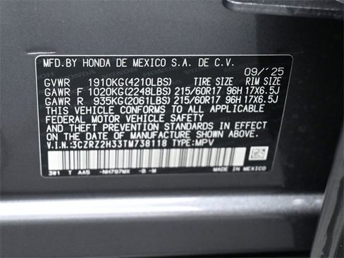 New 2026 Honda HR-V LX image 20