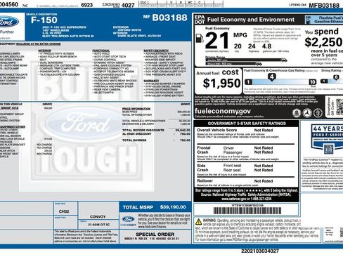 Used 2021 Ford F150 XL w/ Equipment Group 101A High image 59