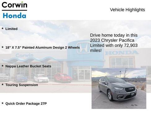 Used 2023 Chrysler Pacifica Limited FWD image 6