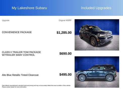 Used 2022 Ford Bronco Sport Big Bend w/ Convenience Package AWD/4WD image 8