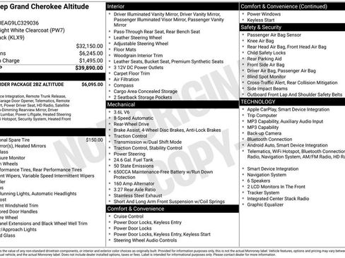 Used 2020 Jeep Grand Cherokee Altitude RWD image 19
