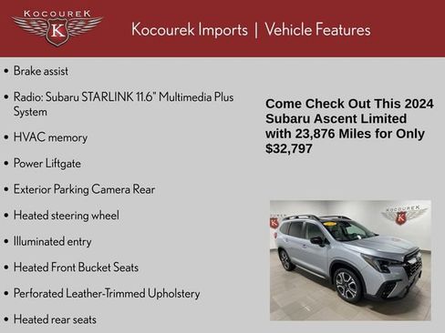 Used 2024 Subaru Ascent Limited image 4