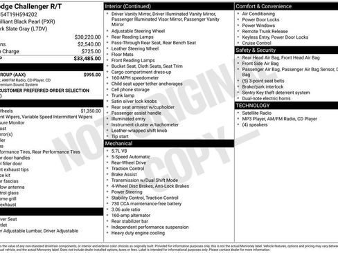 Used 2009 Dodge Challenger R/T w/ Sound Group RWD image 2