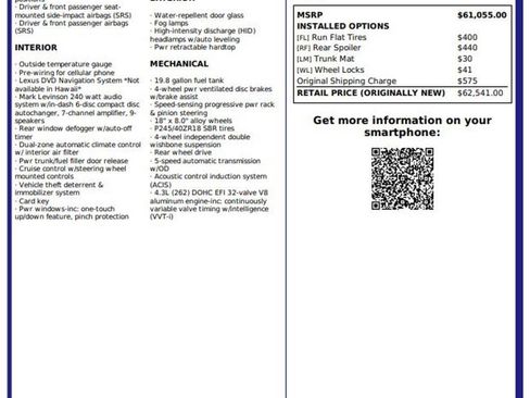 Used 2002 Lexus SC 430 2dr Convertible image 29