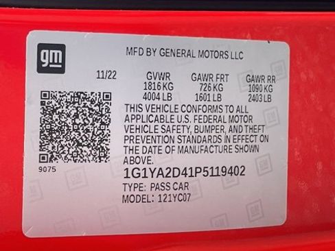 Certified 2023 Chevrolet Corvette Stingray Coupe image 24