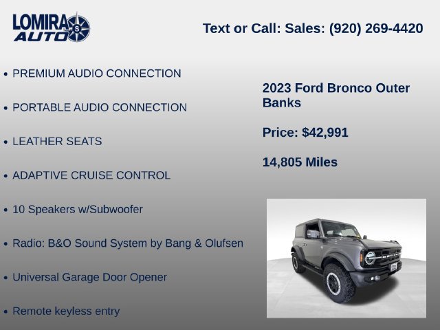 Used 2023 Ford Bronco Outer Banks w/ Sasquatch Package AWD/4WD image 23