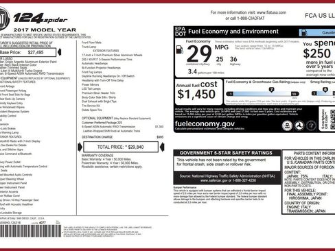 Used 2017 FIAT 124 Spider Lusso image 4