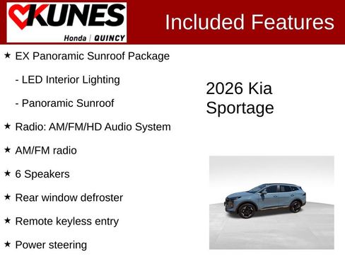Used 2026 Kia Sportage EX w/ EX Panoramic Sunroof Package AWD/4WD image 2