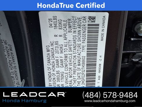 Certified 2026 Honda Civic Sport image 29