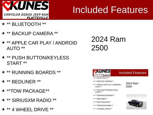 Used 2024 RAM 2500 Big Horn w/ Bed Utility Group AWD/4WD image 2