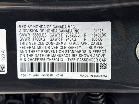 New 2026 Honda Civic Sport image 28