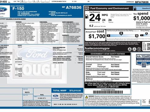 Used 2021 Ford F150 King Ranch w/ Equipment Group 601A High image 22