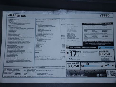 New 2025 Audi SQ7 Prestige image 9