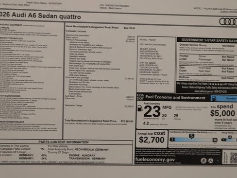 New 2026 Audi A6 Premium Plus AWD/4WD image 31