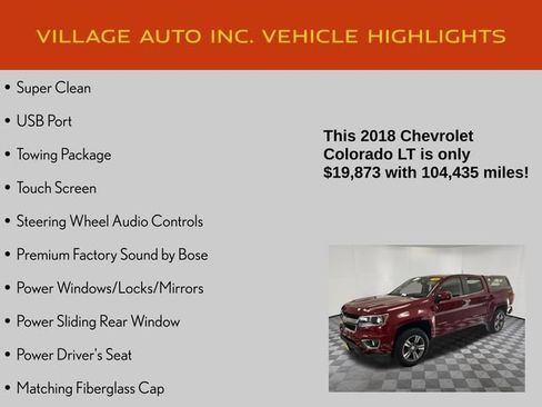 Used 2018 Chevrolet Colorado LT w/ LT Convenience Package AWD/4WD image 7