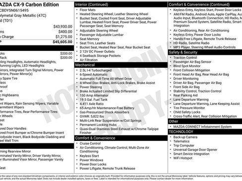 Used 2022 MAZDA CX-9 Carbon Edition image 34