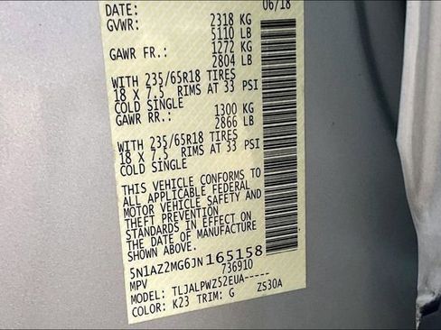 Used 2018 Nissan Murano S w/ Cargo Package image 16