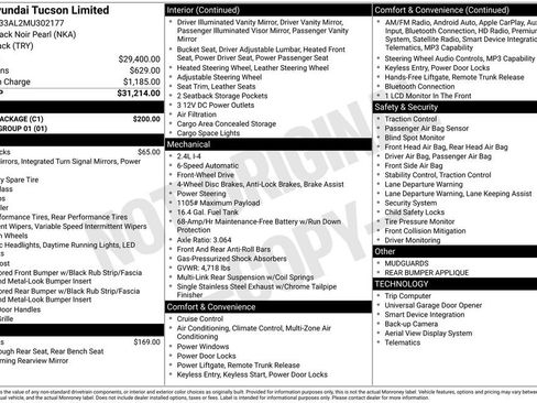 Used 2021 Hyundai Tucson Limited w/ Cargo Package FWD image 4